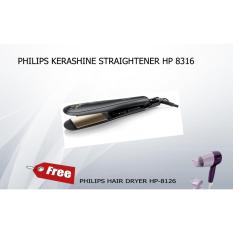 PHILIPS KERASHINE STRAIGHTENER HP 8316 free PHILIPS HAIR DRYER HP-8126-Murah dan Bagus
