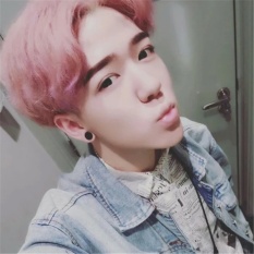 Pink Rambut Pendek Pria Wig (merah Muda)-Intl