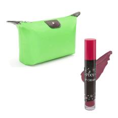 Pixy Lip Cream 05 Edgy Plum Free Alisha Tas Kosmetik Mini Hijau Tosca