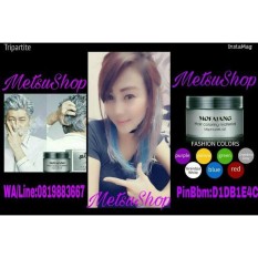 POMADE WARNA HAIR DYE WAX COLOUR PEWARNA RAMBUT CET WARNA NON PERMANEN IMPORT - BIRU