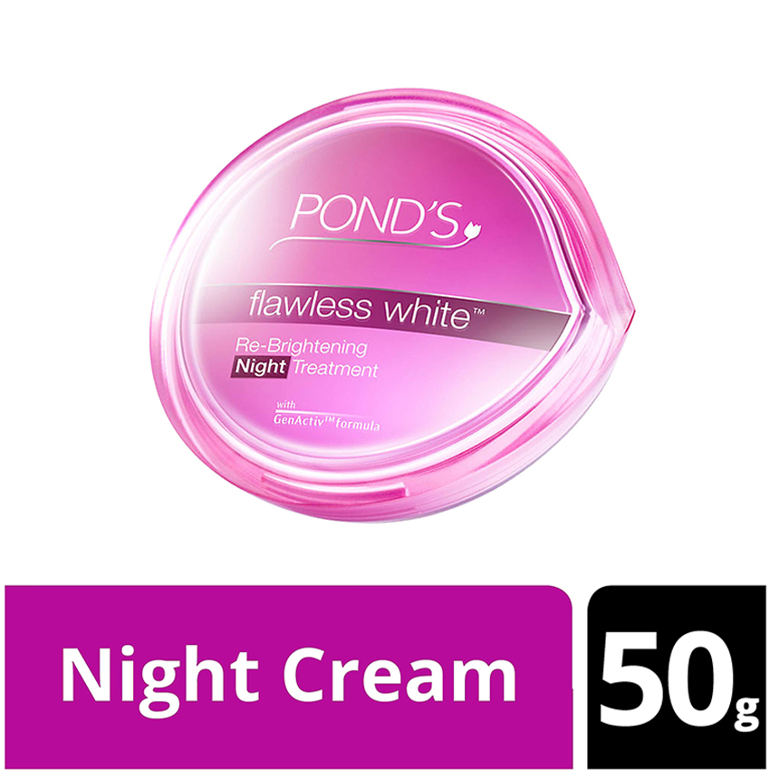 PONDS NIGHT CREAM FLAWLESS WHITE BRIGHTENING 50G