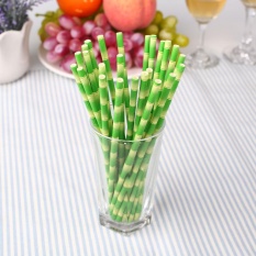Populer 25 Pcs Bambu Kertas Sedotan Minuman Pesta Supply XMAS Birthday Pantai Dekorasi-Intl