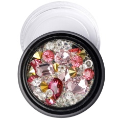 Populer Nail Sequins Beads Kaca Putih Diamond Bentuk Khusus Nail Art Colorful 5 Jenis-Intl