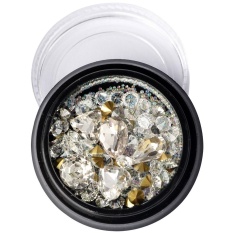 Populer Nail Sequins Beads Kaca Putih Diamond Bentuk Khusus Nail Art Colorful 5 Jenis-Intl