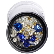 Populer Nail Sequins Beads Kaca Putih Diamond Bentuk Khusus Nail Art Colorful 5 Jenis-Intl