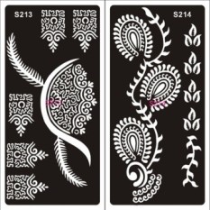 Pro 1 Sheet Hand-Painted Hollow Mold Inkjet Tattoo Henna Templates Stickers For DIY Tools Professional New Body Painting Kit
