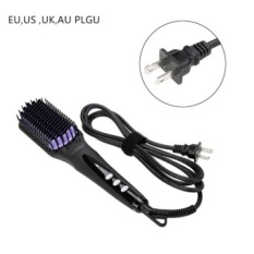 Pro Otomatis LCD Temperature Control Paddle Brush Sisir Pelurus Rambut Anting-anting-Internasional