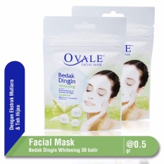 PROMO MULTIPACK x3 Ovale Bedak Dingin Whitening Teh Hijau Pouch 30 butir @0.5 gr