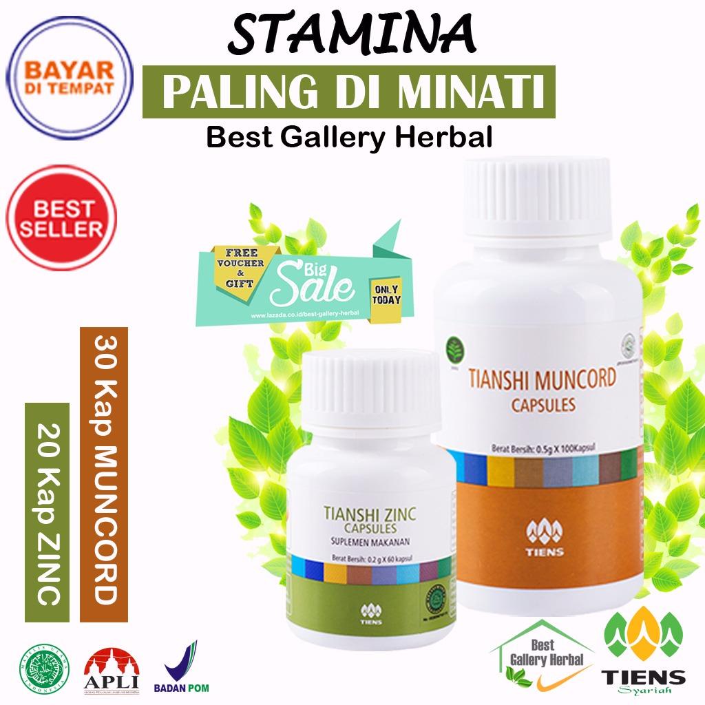 PROMO Tiens Stamia Pria & Wanita Paket / Paling Laris / Zinc 20 Kapsul Dan Muncord 30 Kapsul Gratis Gift By Best Gallery Herbal