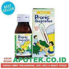 Proris Sirup 60 ml Cair - 2 Botol - Ibuprofen - Obat Demam, Nyeri, Turun Panas