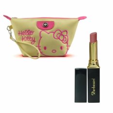Purbasari Lipstick Color Matte 83 Free Alisha Tas Kosmetik Mini 202-Hijau Tosca RSC