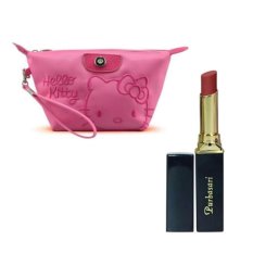 Purbasari Lipstick Color Matte 86 Free Alisha Tas Kosmetik Mini 205-Pink