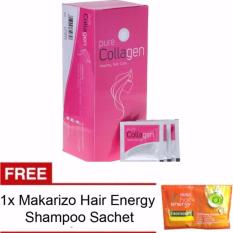 Pure Collagen Suplemen Pemutih Kulit 1 Box 30 Sachet Original FREE Makarizo Hair Energy Shampoo 1 Sachet