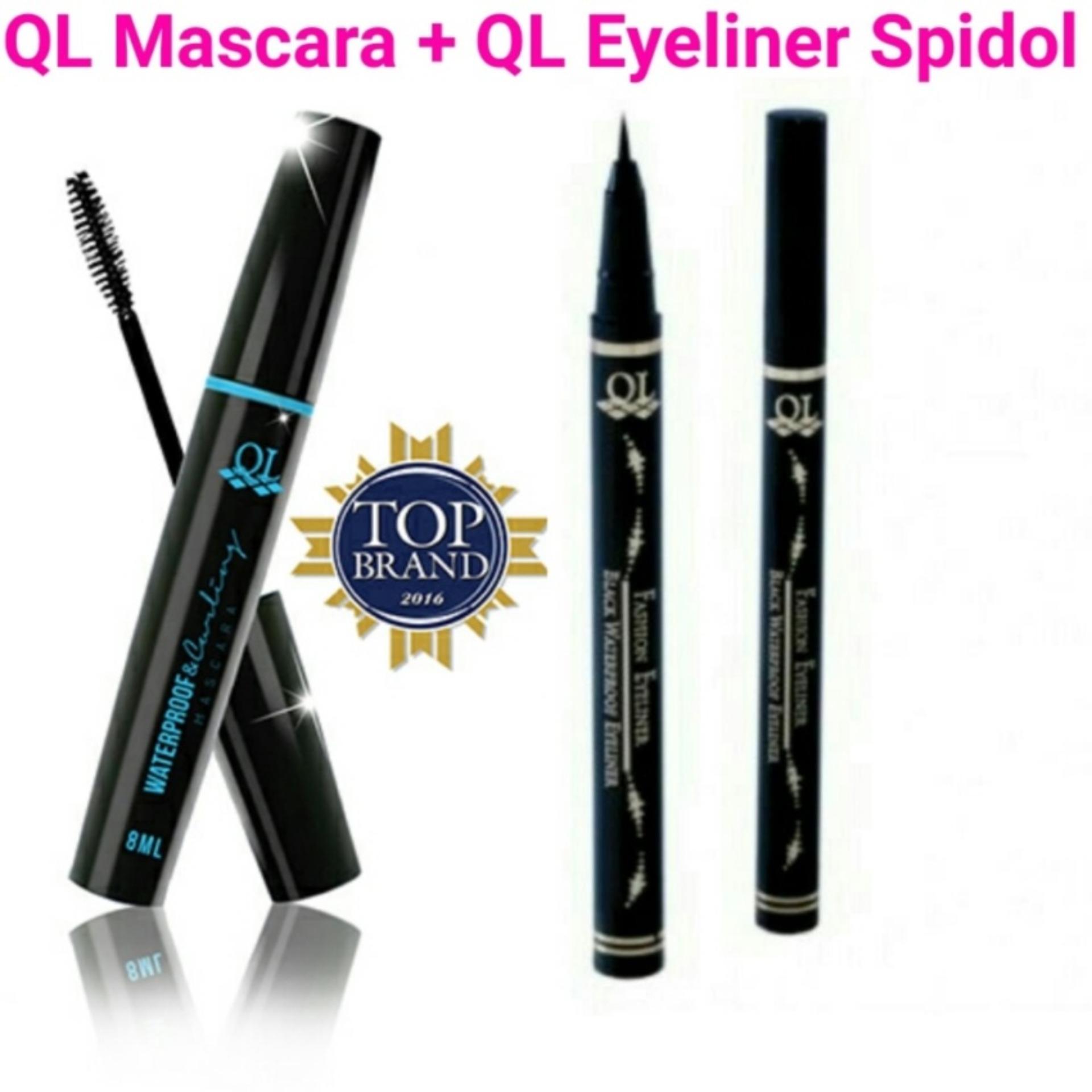 QL Mascara 1pc + QL Eyeliner Spidol 1pc - BPOM Waterproof Hitam