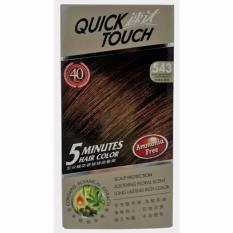 Quick Touch Hair Coloring Dye / Pewarna Rambut 1 Menit Best Seller / Penutup Uban Bebas Amonia- (543 Light Mahogany Copper Brown)
