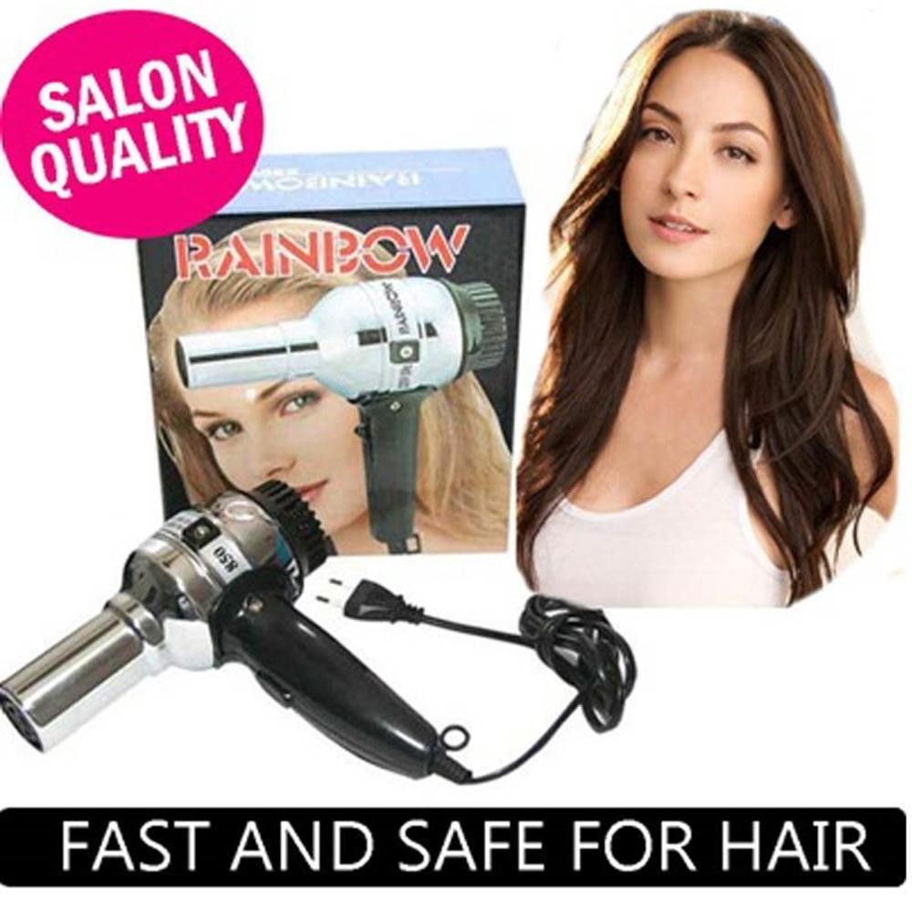 Rainbow Travel Hair Dryer Low Watt - Silver