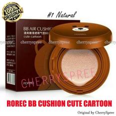 Rorec BB Cushion Cartoon Brown Line Bedak Padat Foundation Make Up Lebih Merata - Varian #1 NATURAL