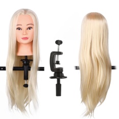 Salon Hairdressing Rambut Panjang Manekin Boneka Kepala Latihan + Braid Alat DH 361930270192-Intl