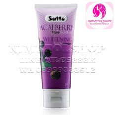 SATTO Acai Berry Whitening Body Cream Triple Moisturizer 200Ml