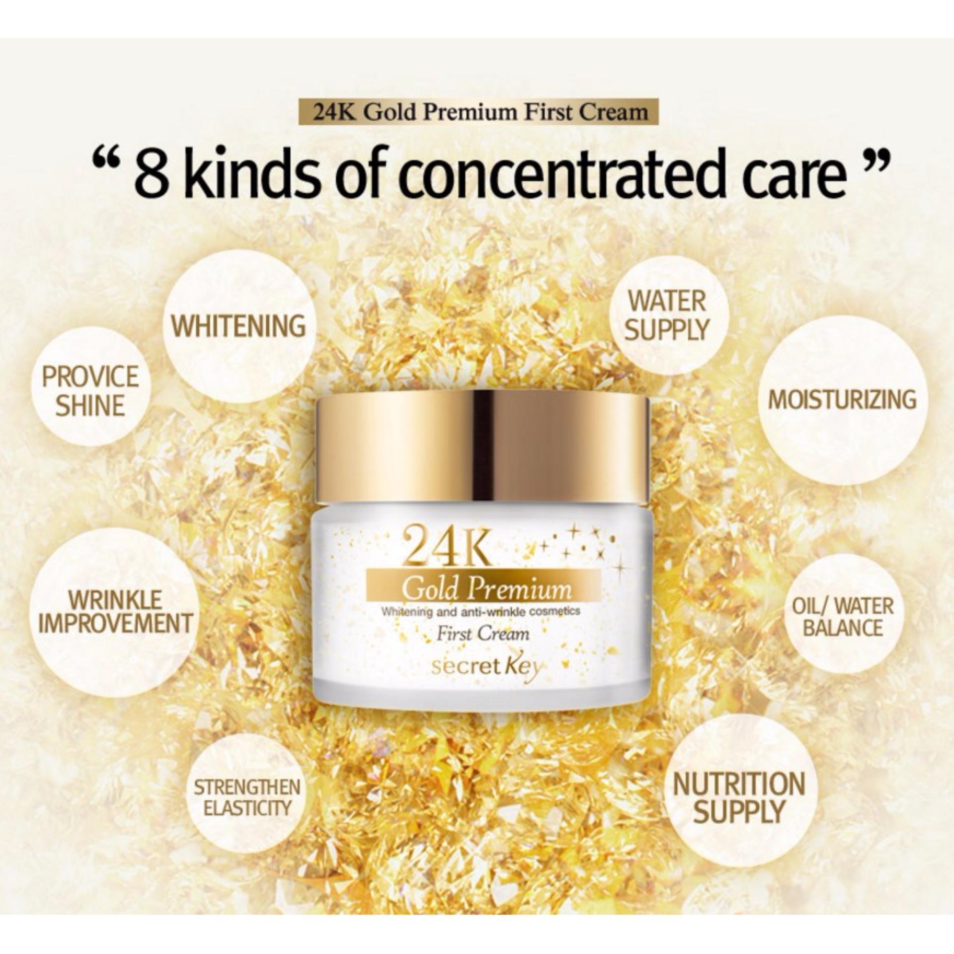 BELI Secret Key 24K Gold Premium First Cream 50g Whitening Original Secret Key 24K Gold Premium First Cream 50g Whitening Original Asli Aman Krim Pemutih Pelembab Mencerahkan