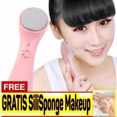 Setrika Wajah Strika Ion Face Massager Untuk Pengencang Kulit Sehat - Paling Laku - Gratis Silicon Sponge