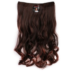 Seven 7 Revolution Hair Clip Keriting Curly Darkbrown Big Layer 60 cm - Coklat Tua / Hairclip Korea
