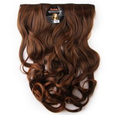 Seven 7 Revolution Hair Clip Keriting Wavy Lightbrown  Big Layer 60 cm - Coklat Muda / Hairclip Korea