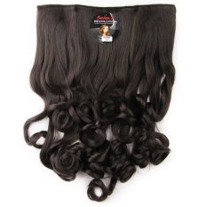 Seven 7 Revolution Hair Clip Sosis Keriting Black Big Layer 50 cm - Hitam / Hairclip Korea