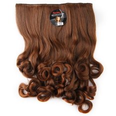 Seven 7 Revolution Hair Clip Sosis Keriting Light Brown  Big Layer 50 cm - Coklat Muda / Hairclip Korea