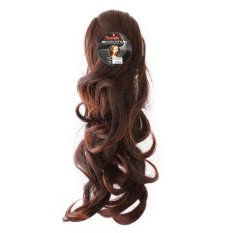 Seven 7 Revolution Hairclip Ponytail Jepit Curly Short 35 cm Cokelat Muda - Hair Clip Klip Korea