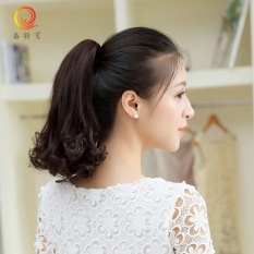 Shakalaka Peralatan Feather Fly Rambut Asli Gripper Pear Volume Ponytail Wigfemale Tigers Mulut Klip Besar Ponytail Rambut Piece Fashion Hair -Intl