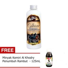 Shampoo Caviar Kuda - 250 mL + Free Minyak Kemiri Al Khodry - Penumbuh Rambut - 125mL