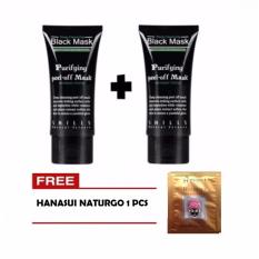 Shills Black Mask Kiss Beauty Deep Cleansing Acne Purifying Peel-off / Masker Wajah dan Komedo - 2 Buah + Hanasui Naturgo Masker Lumpur Original BPOM 1 PCS