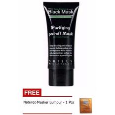 Shills Black Mask Kiss Beauty Deep Cleansing Acne Purifying Peel-off / Masker Wajah dan Komedo + Gratis Naturgo Masker Lumpur - 1 Buah