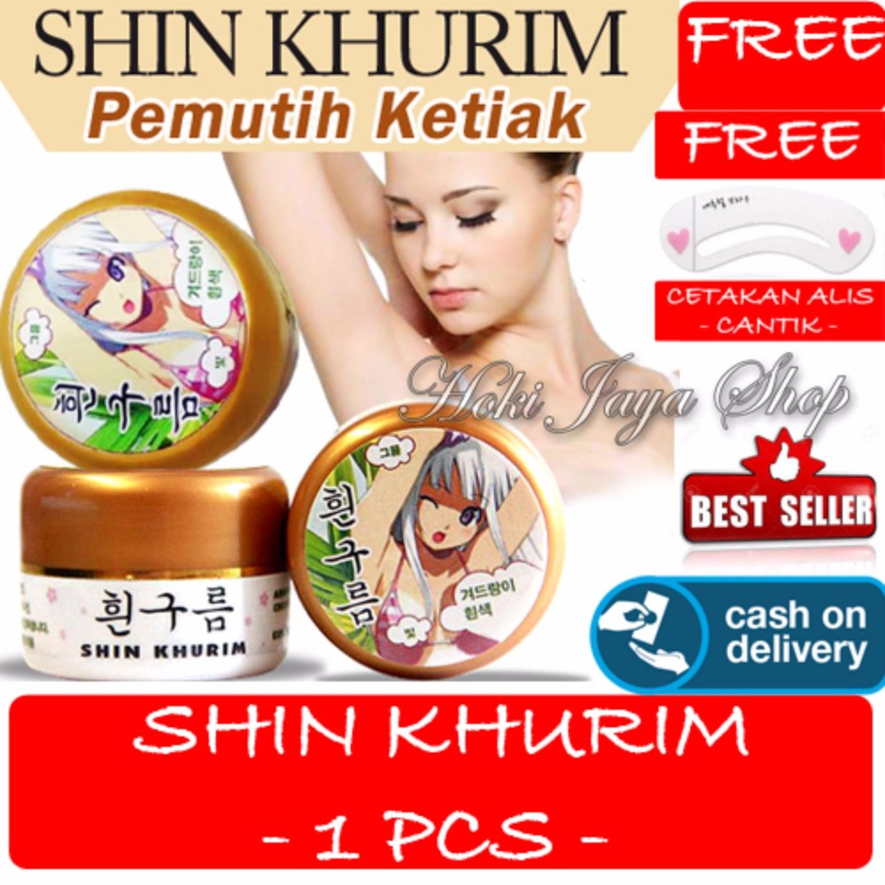 ShinKurim  Pemutih Ketiak dan Selangkangan Premium - Shin khurim - 1 pcs + Gratis Cetak Alis Cantik Premium