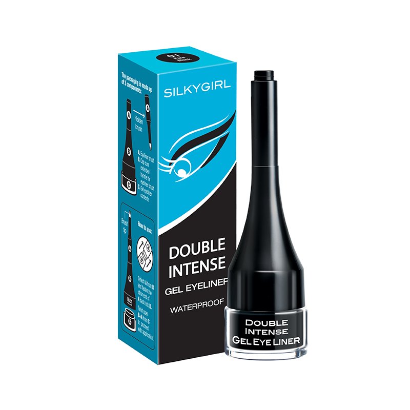 Silkygirl Double Intense Gel Eyeliner 01 Pure Black