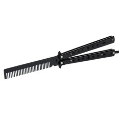 Sisir Besi Butterfly Balisong Training Knife Comb Lipat s7859 - Black