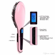 Sisir Fast Hair Straightener Catok Sisir Pelurus Rambut HQT-906 - Pink