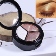 Smoky Cosmetic Set 3 Warna Professional Natural Matte Makeup Eye Shadow-Intl