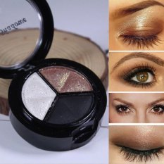 Smoky Cosmetic Set 3 Warna Professional Natural Matte Makeup Eye Shadow-Intl