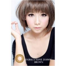 Softlens Dubai 3 Tones - Brown - Gratis Lens Case