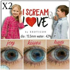Softlens I Scream Love By Exoticon + FREE LENSCASE - Abu (Hugs)
