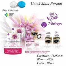 Softlens Living Color Mistique Softlens 16 MM BLACK Free Lenscase ( Mata Normal )