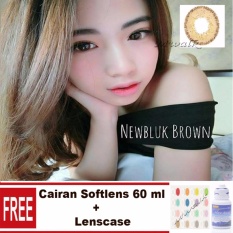 Softlens Newbluk - Brown +Gratis Lenscase + Cairan Softlens 60ml