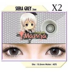 Softlens SHIN MANGA 2 tone SIERA GREY NORMAL free 1 pc lenscase