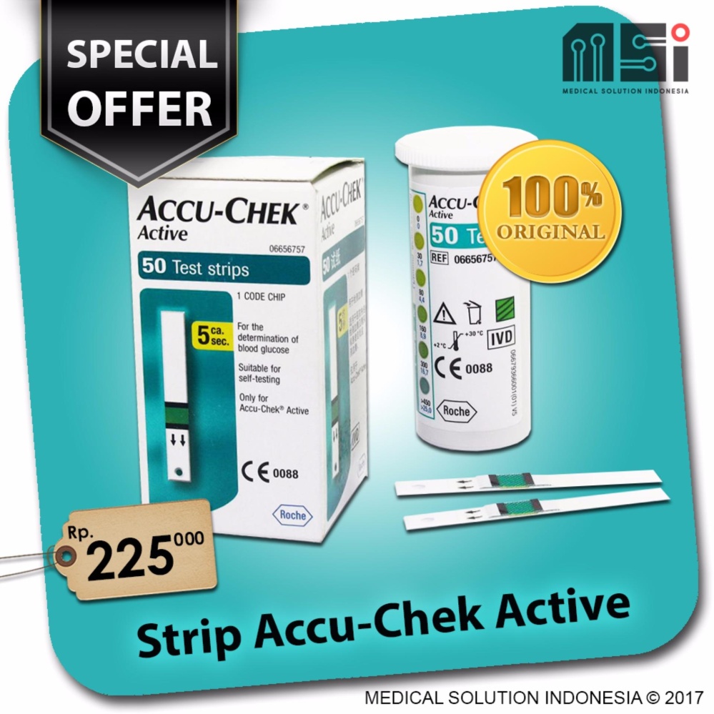 Strip Tes Accu Chek Active isi 50 (gula darah)