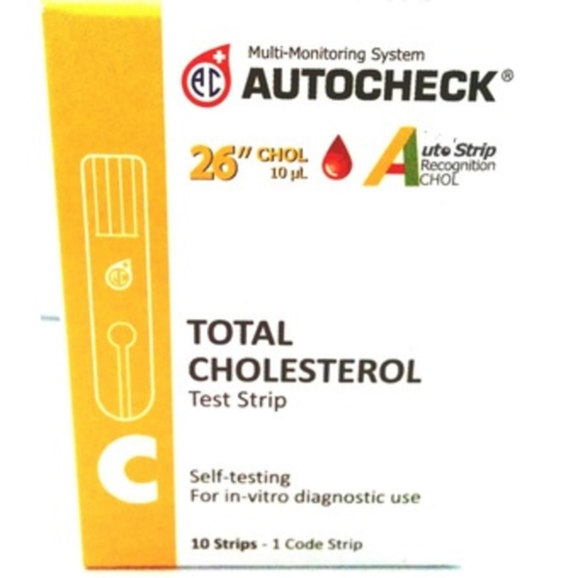  Strip Total Cholesterol Strip Monitor Kadar Kolesterol Isi 10 pcs