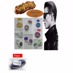 Suavecito Pomade Hair Clay 12,5gr - Purple + Free Sisir Saku - 1 Pcs + Free 1pcs Polkadope Ikat Rambut