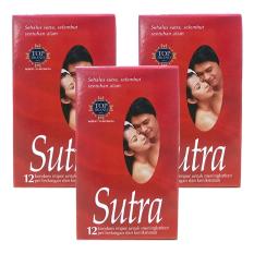Sutra Kondom Merah 12's Isi 3 Pack ( 3x12 ) - Alat Kontrasepsi