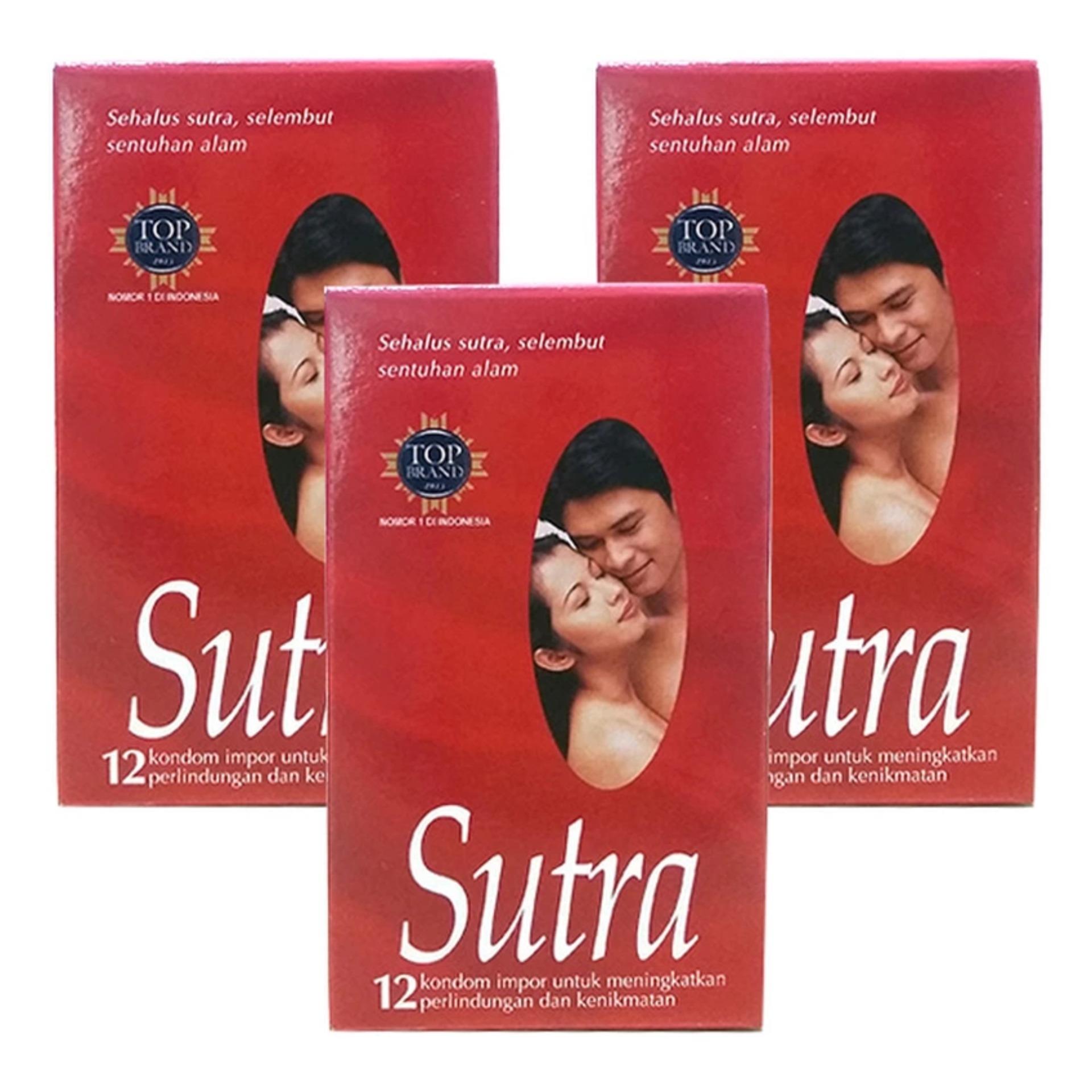 Sutra Kondom Merah 12's Isi 3 Pack ( 3x12 ) - Alat Kontrasepsi